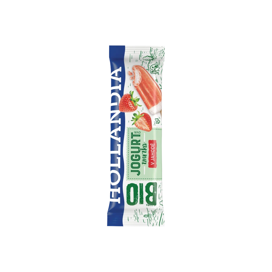 BIO YOGURT ICE LOLLY IN STRAWBERRY