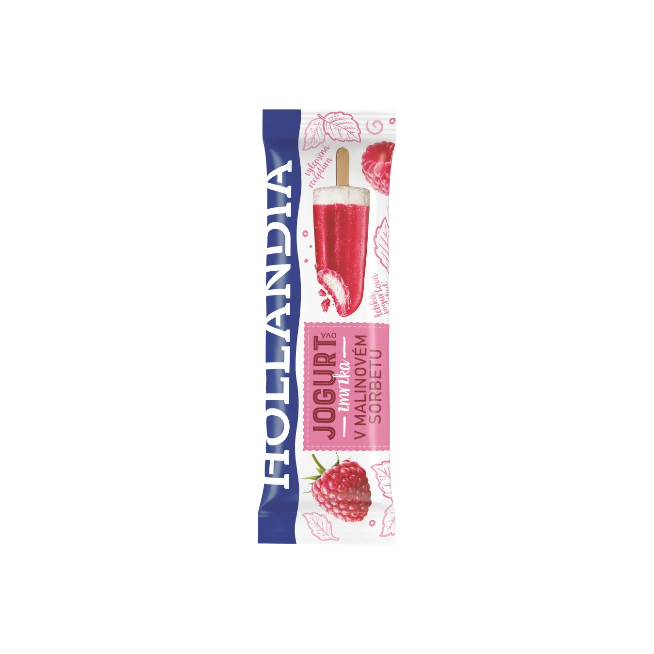 YOGURT ICE LOLLY IN RASPBERRY